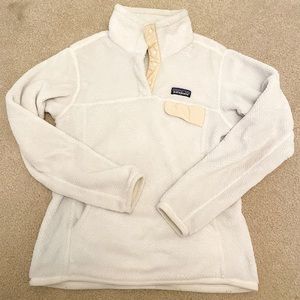Patagonia t-snap pullover sweater Womens size S white